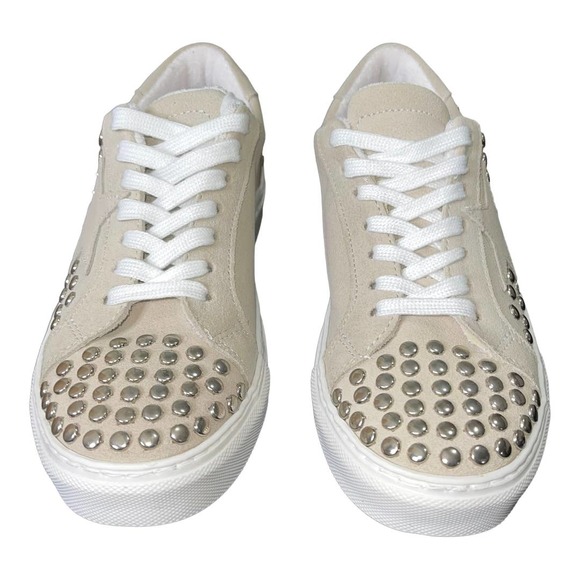 Steven by Steve Madden Tan Studded Pact-S Suede Sneakers - Picture 3 of 9